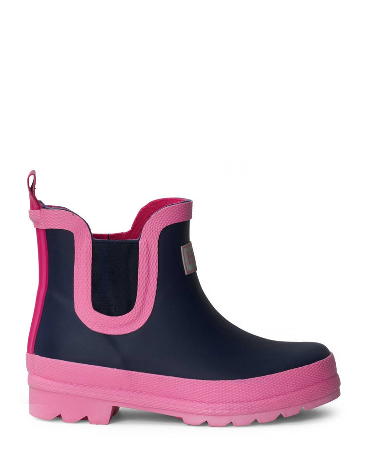 Navy Ankle Bootie Gumboots 1 | Wellies Online
