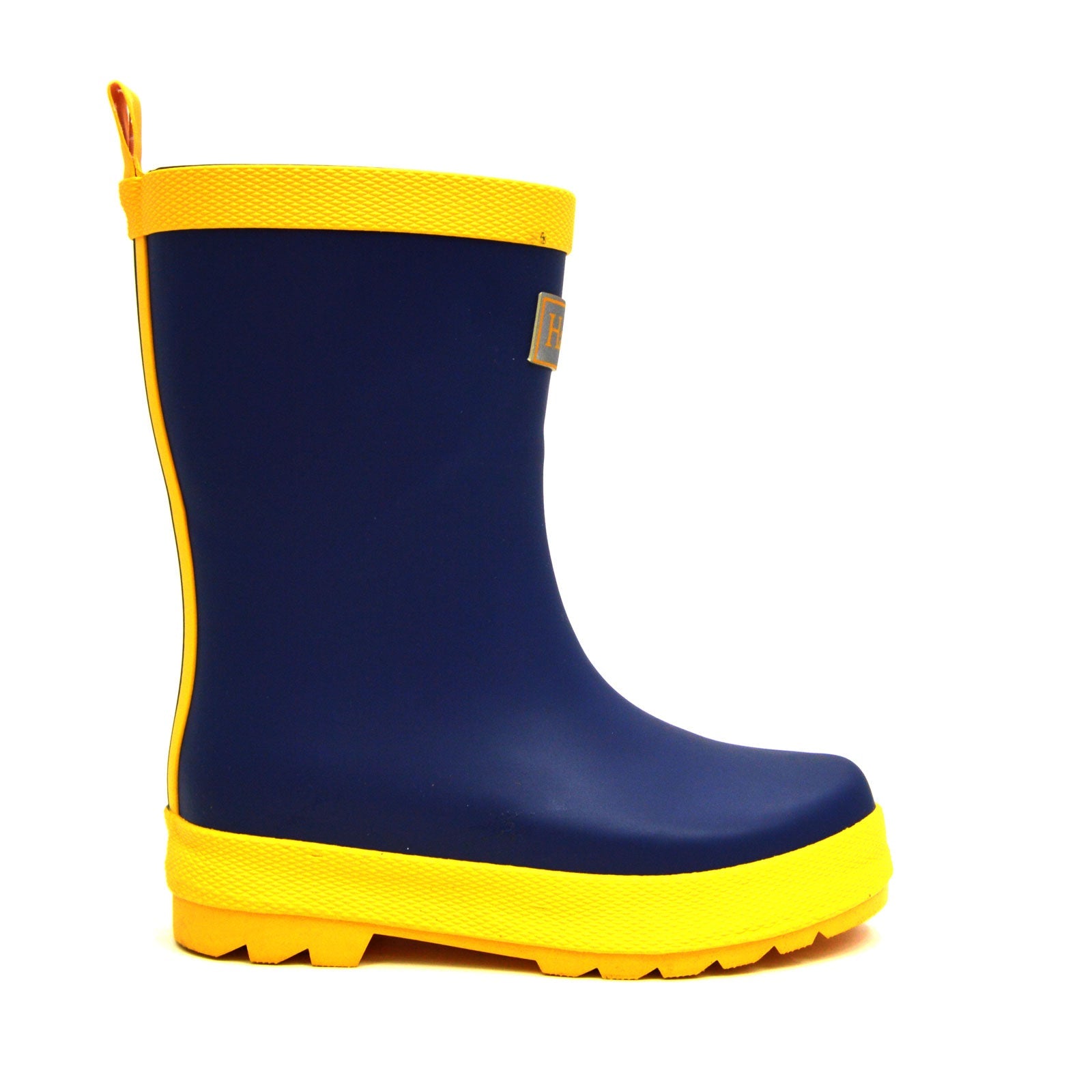 Navy & Yellow Matte Gumboots 2 | Wellies Online
