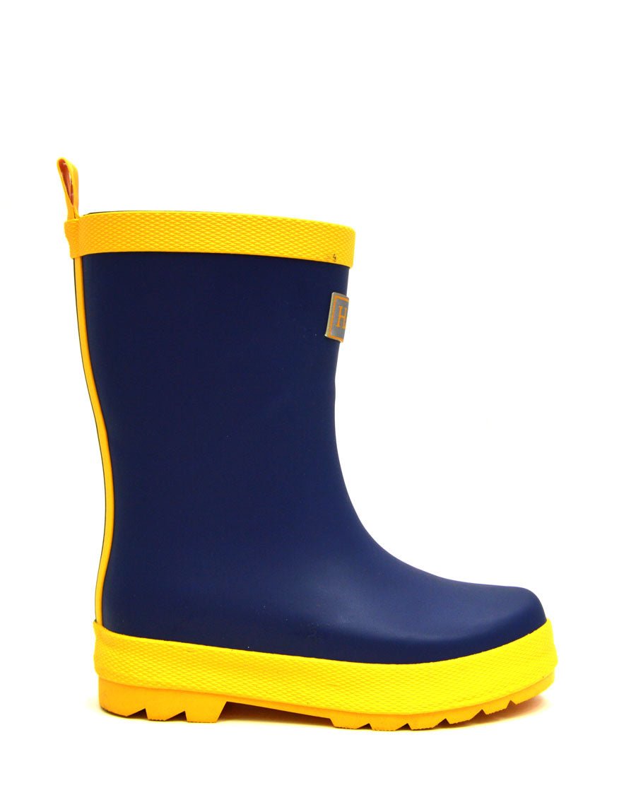 Navy & Yellow Matte Gumboots 1 | Wellies Online