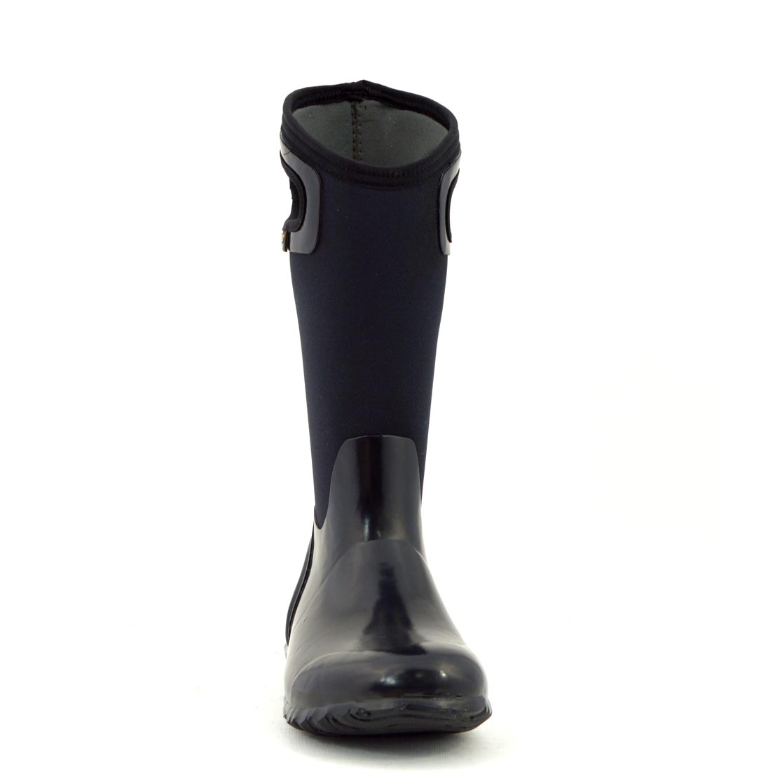 North Hampton Solid Black Tall Gumboots 8 | Wellies Online