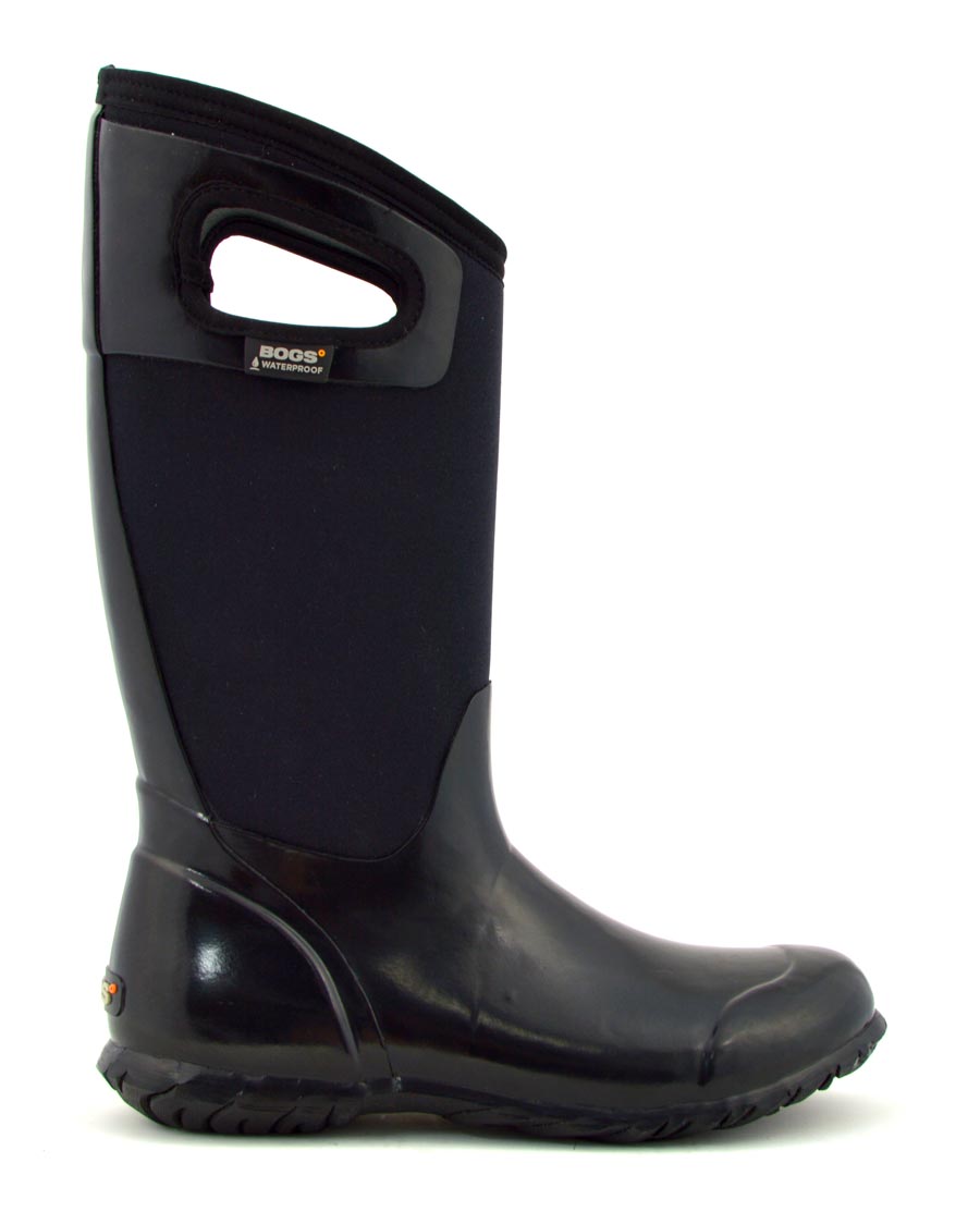 North Hampton Solid Black Tall Gumboots 1 | Wellies Online