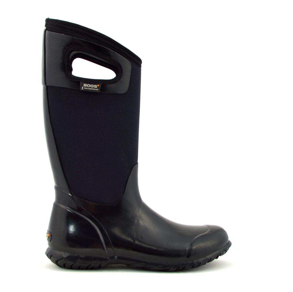North Hampton Solid Black Tall Gumboots 2 | Wellies Online
