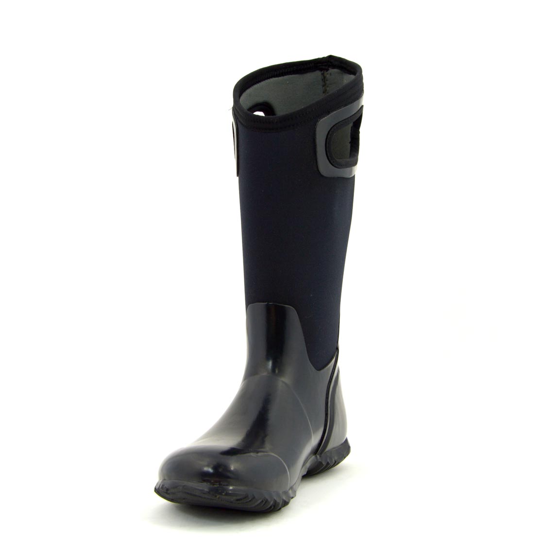 North Hampton Solid Black Tall Gumboots 10 | Wellies Online