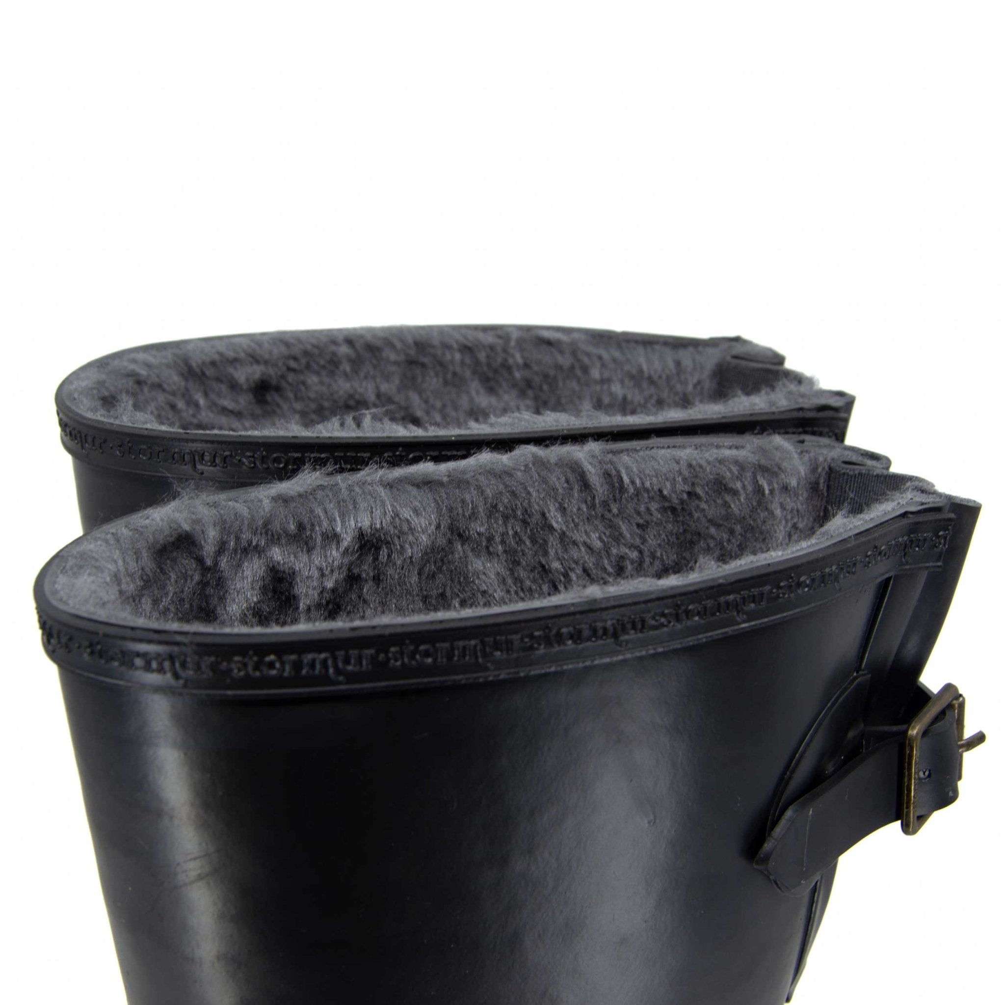 Original Fleeced II Mid Gumboots Black 27 | Wellies Online