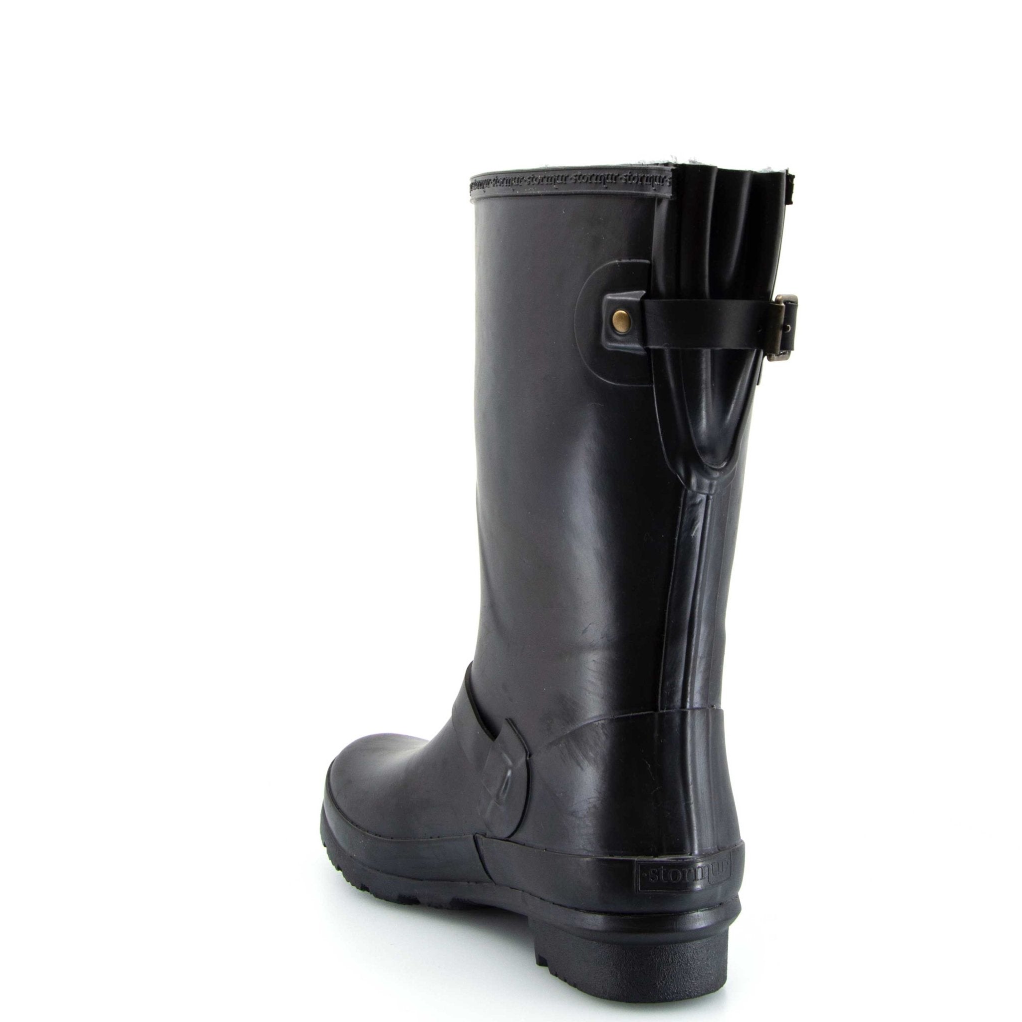Original Fleeced II Mid Gumboots Black 10 | Wellies Online