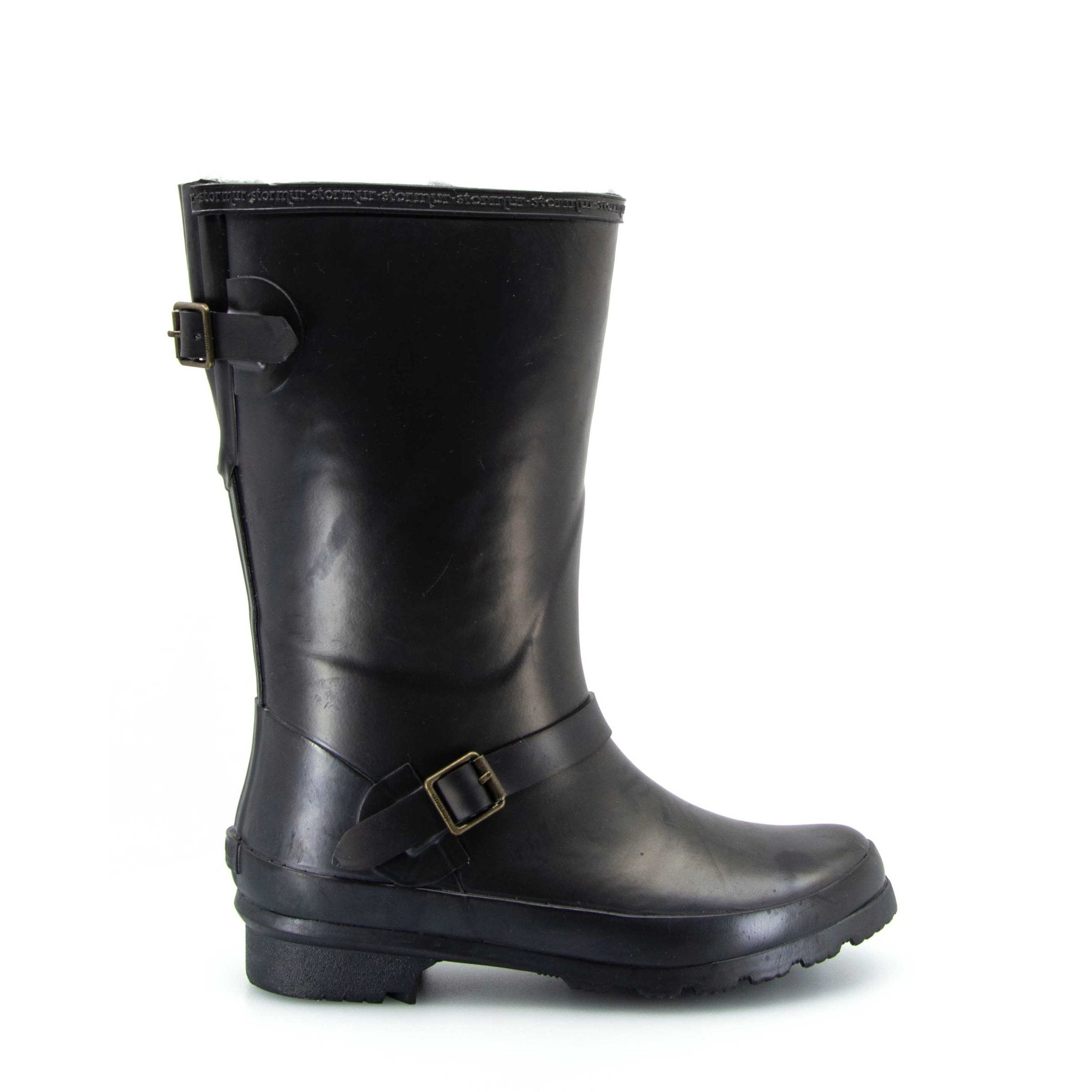 Original Fleeced II Mid Gumboots Black 2 | Wellies Online