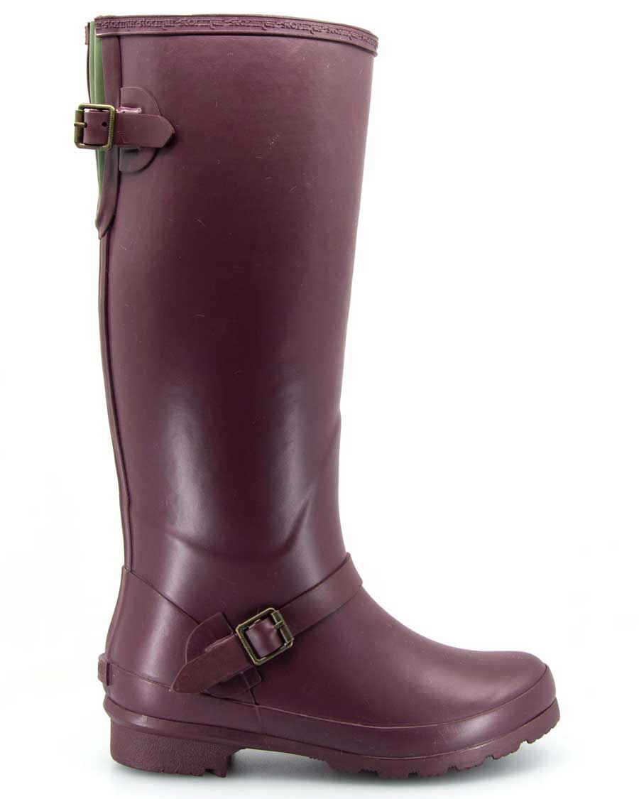 Original Fleeced II Tall Gumboots Burgundy 1 | Wellies Online