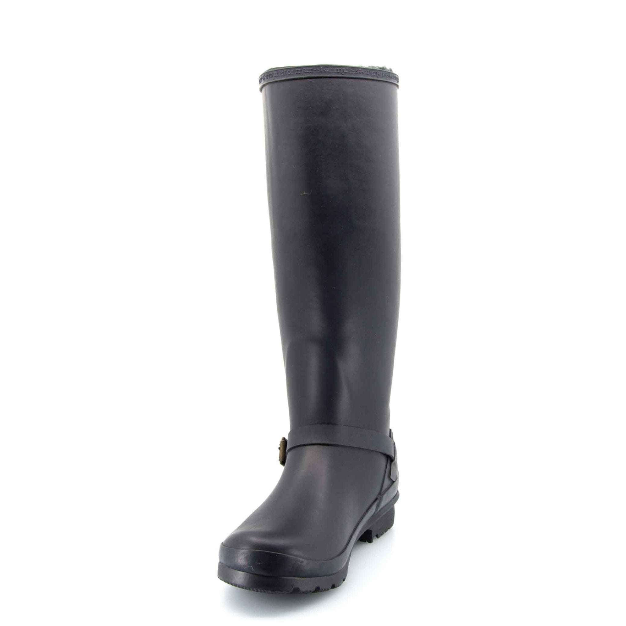 Original Fleeced Tall Gumboots Rustic Black 10 | Wellies Online