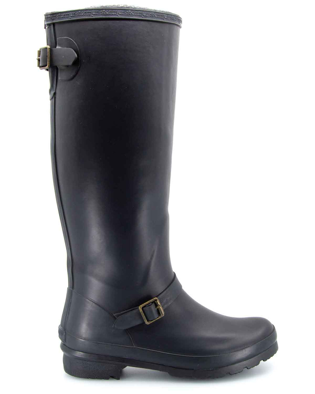Original Fleeced Tall Gumboots Rustic Black 1 | Wellies Online