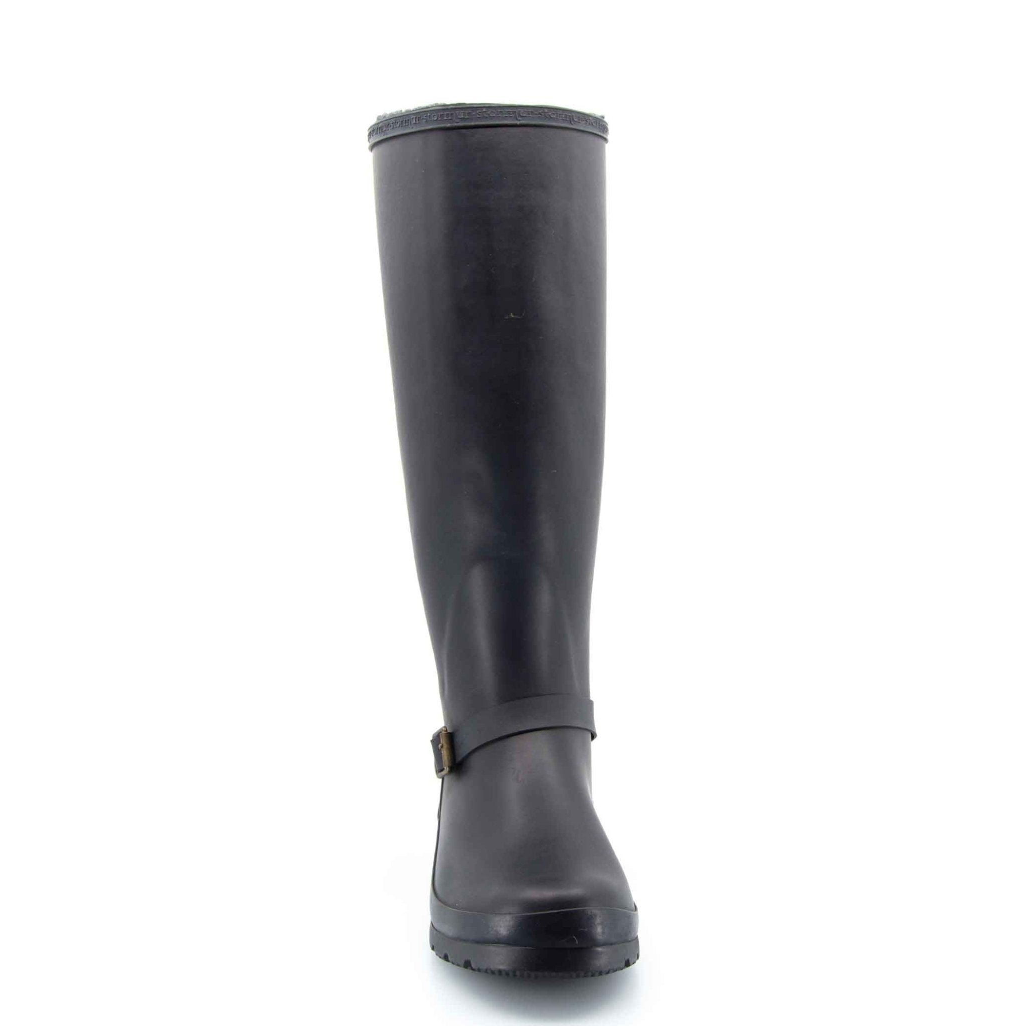 Original Fleeced Tall Gumboots Rustic Black 8 | Wellies Online