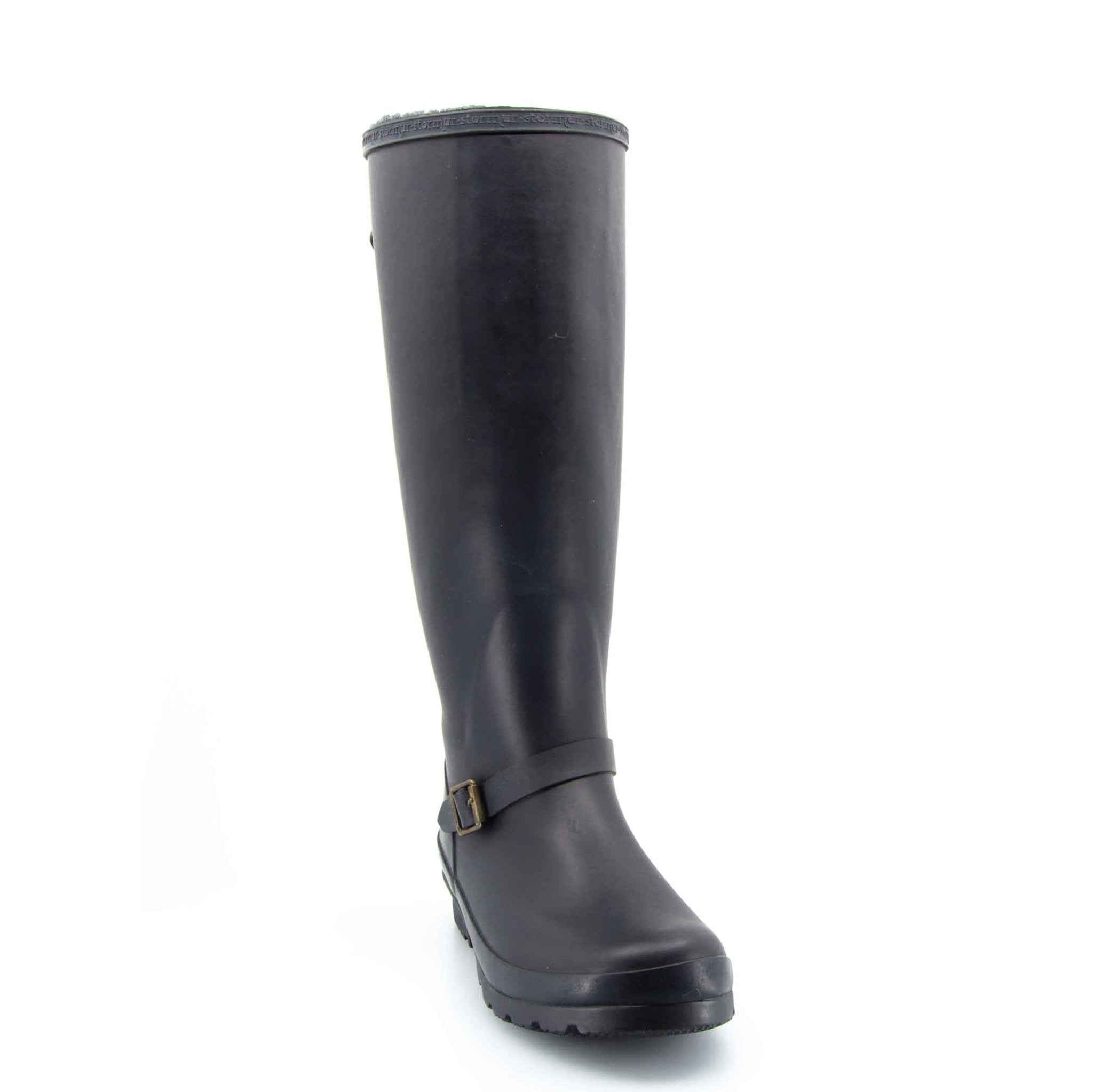 Original Fleeced Tall Gumboots Rustic Black 7 | Wellies Online