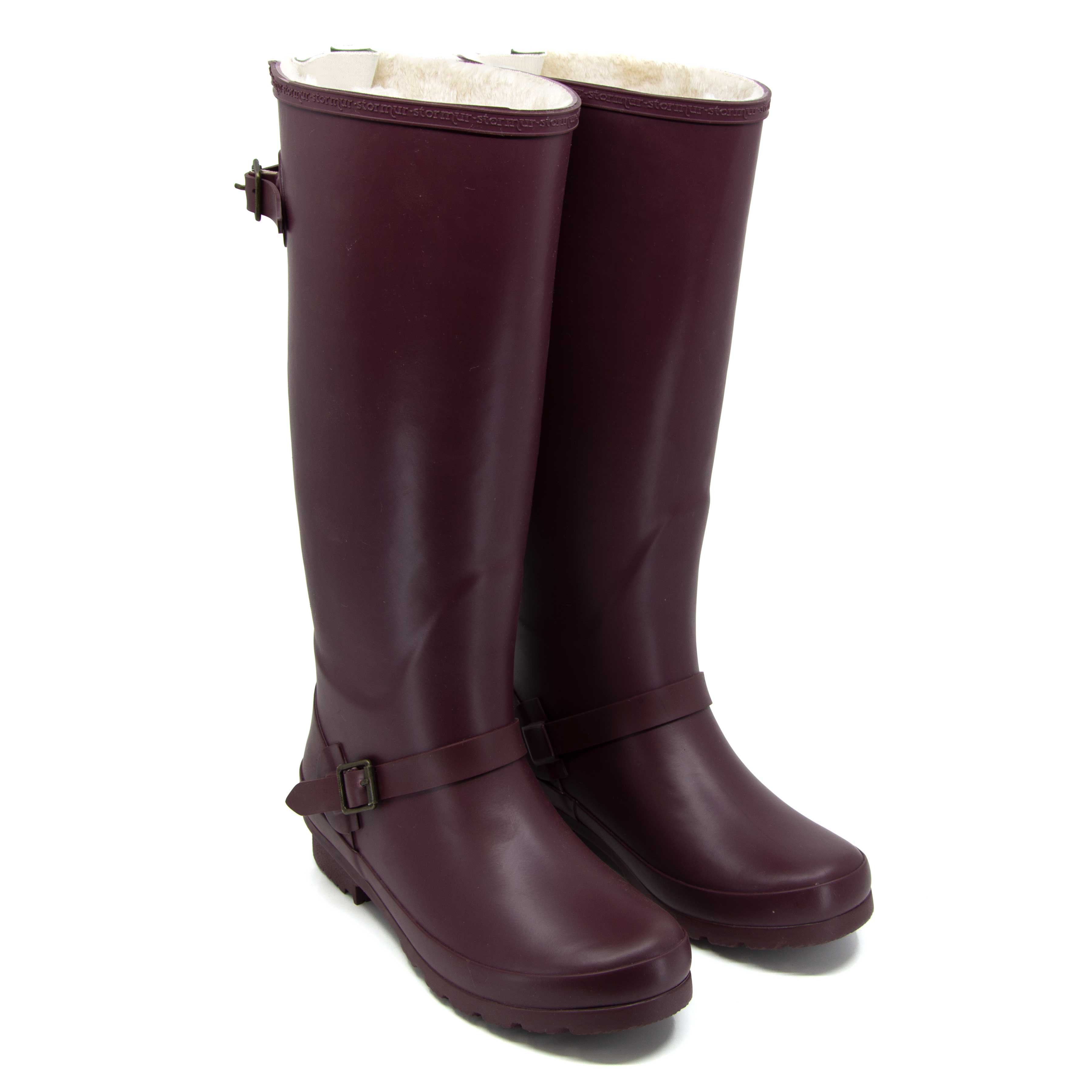 Original Fleeced II Tall Gumboots Burgundy