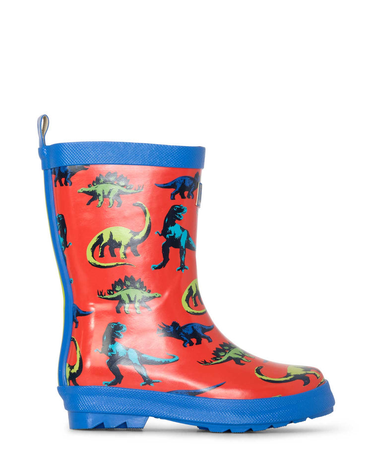 Painted Dinos Shiny Gumboots 1 | Wellies Online