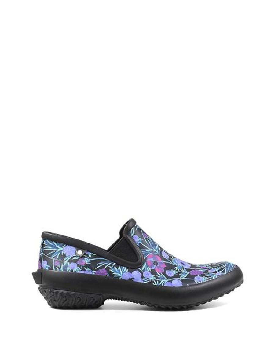 Patch Slip-on Rubber Shoes Floral