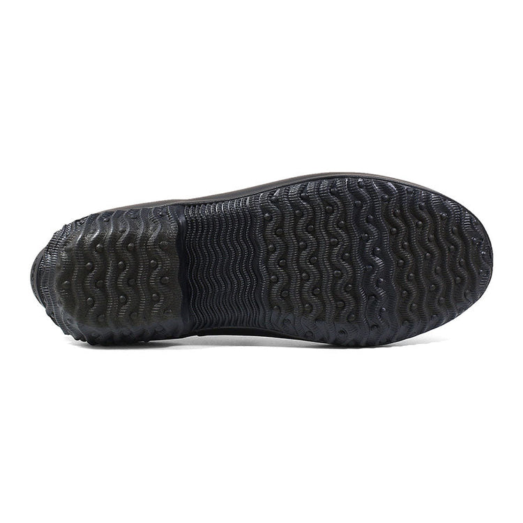 Patch Slip - on Rubber Shoes Solid Black 6 | Wellies Online
