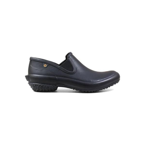 Patch Slip - on Rubber Shoes Solid Black 7 | Wellies Online