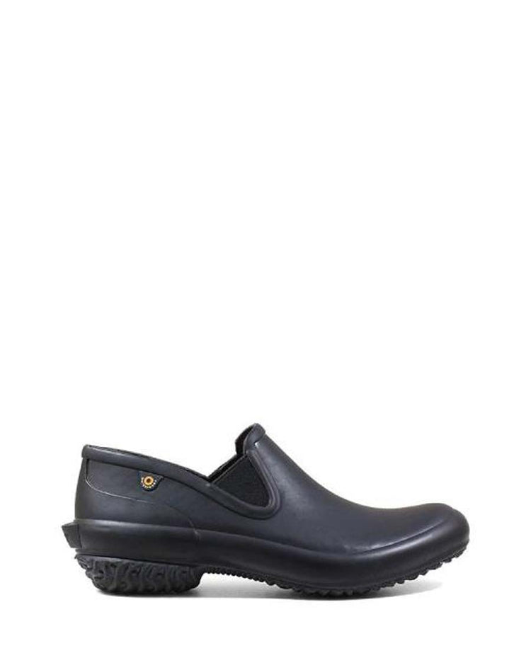 Patch Slip - on Rubber Shoes Solid Black 1 | Wellies Online