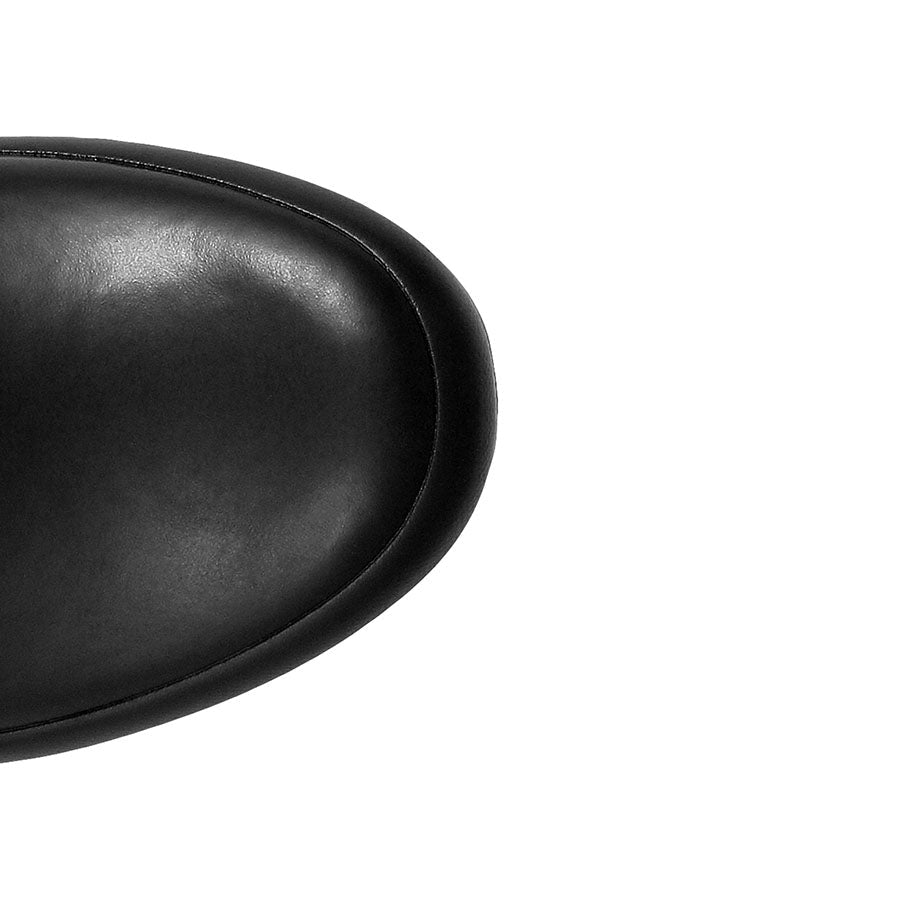 Patch Slip - on Rubber Shoes Solid Black 4 | Wellies Online
