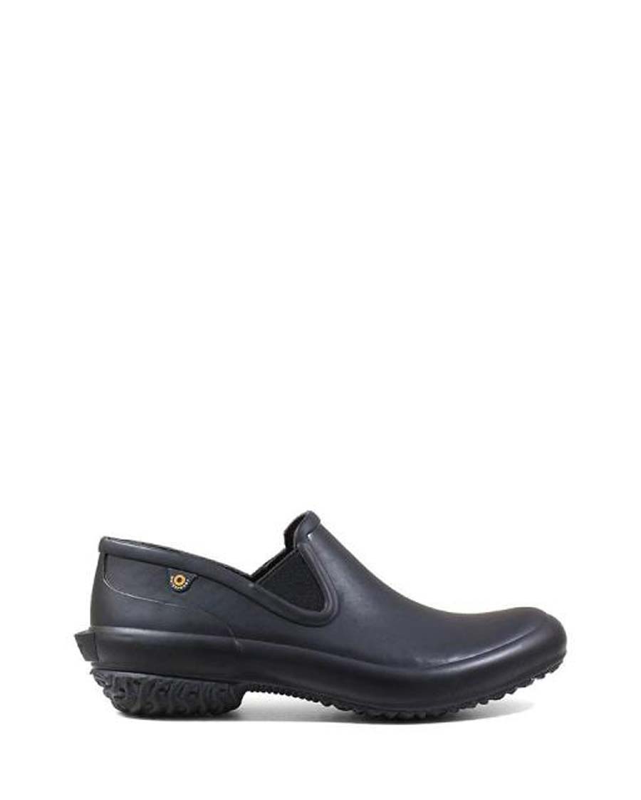 Patch Slip-on Rubber Shoes Solid Black