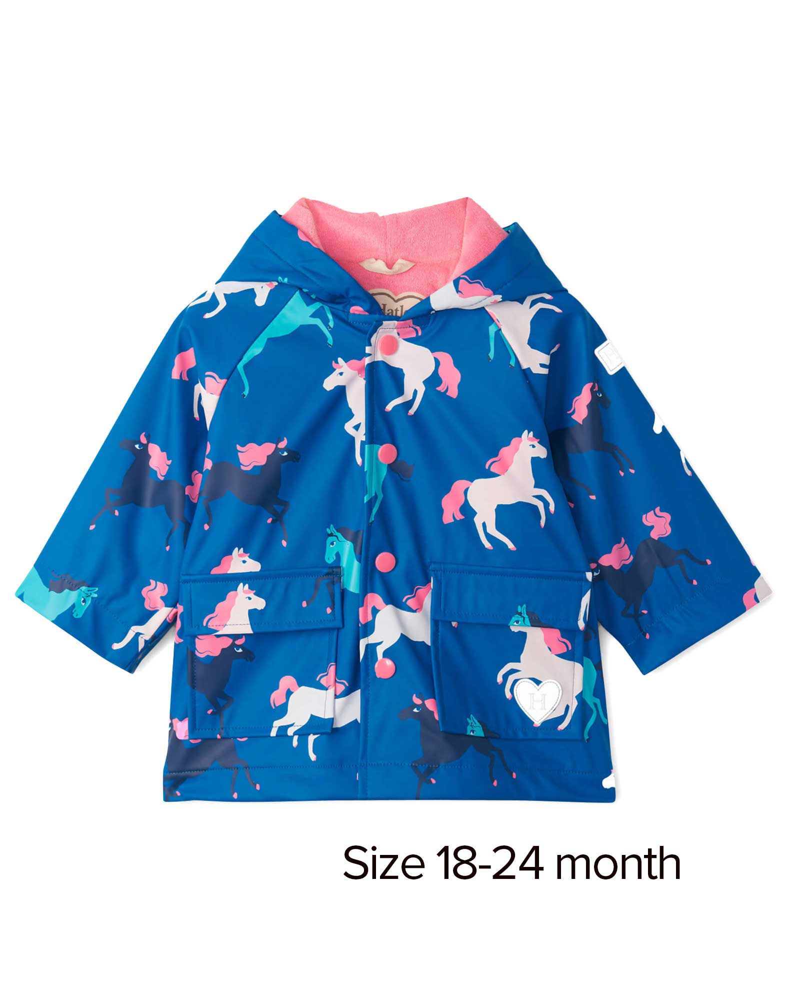 Prancing Horses Colour Changing Sherpa Lined Raincoat 4 | Wellies Online