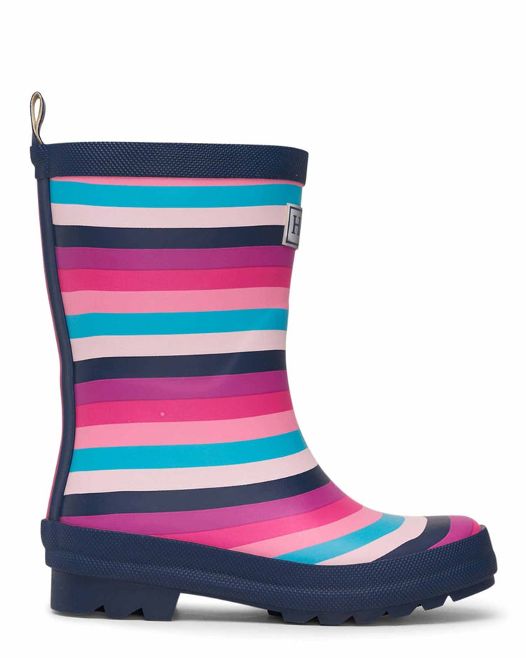 Pretty Stripes Matte Gumboots 1 | Wellies Online