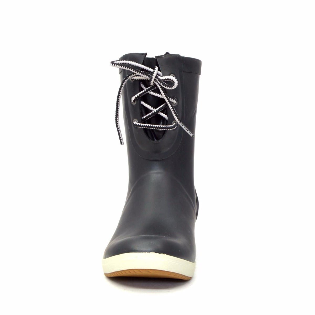 Quinn Lace Up Black Gumboots 10 | Wellies Online