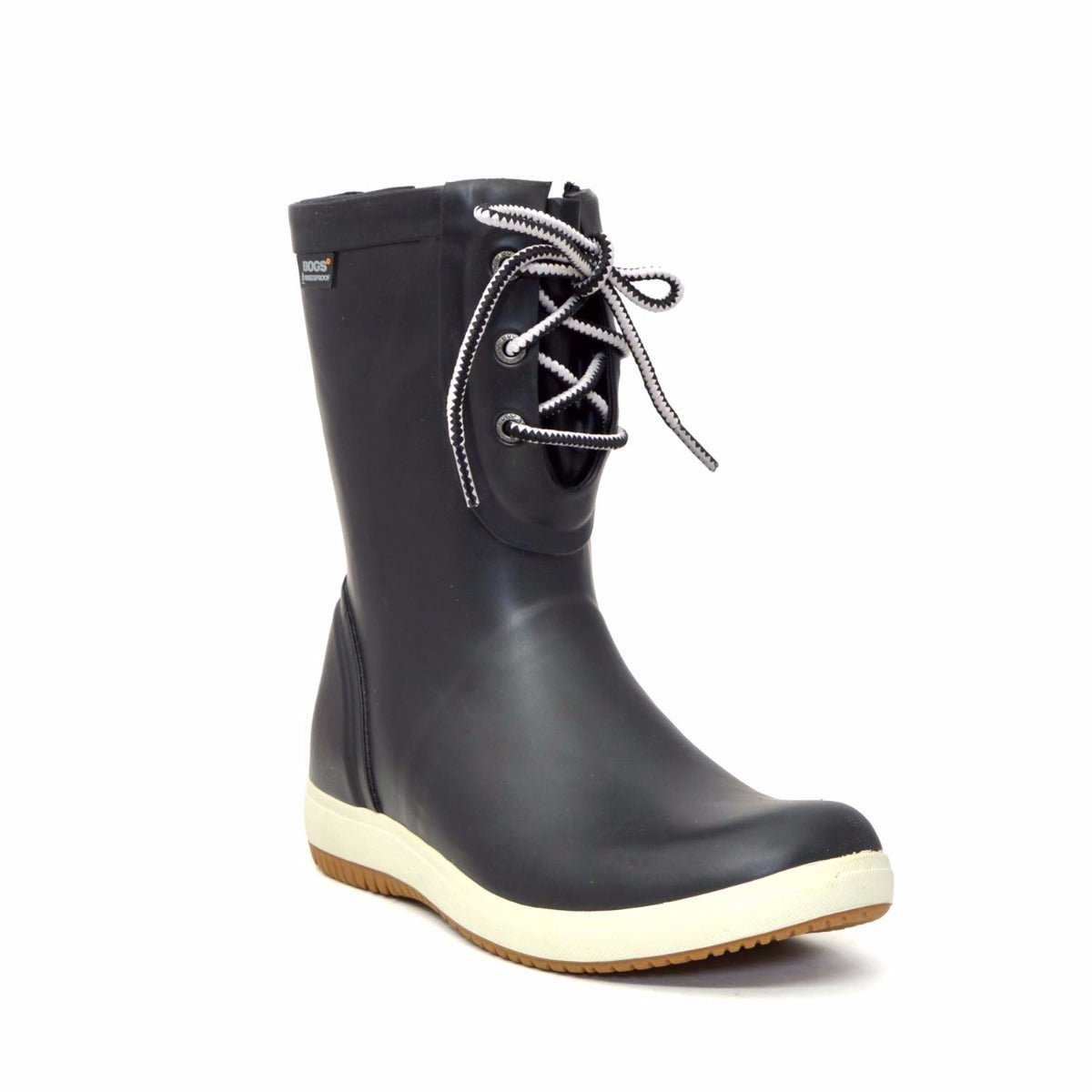 Quinn Lace Up Black Gumboots 7 | Wellies Online