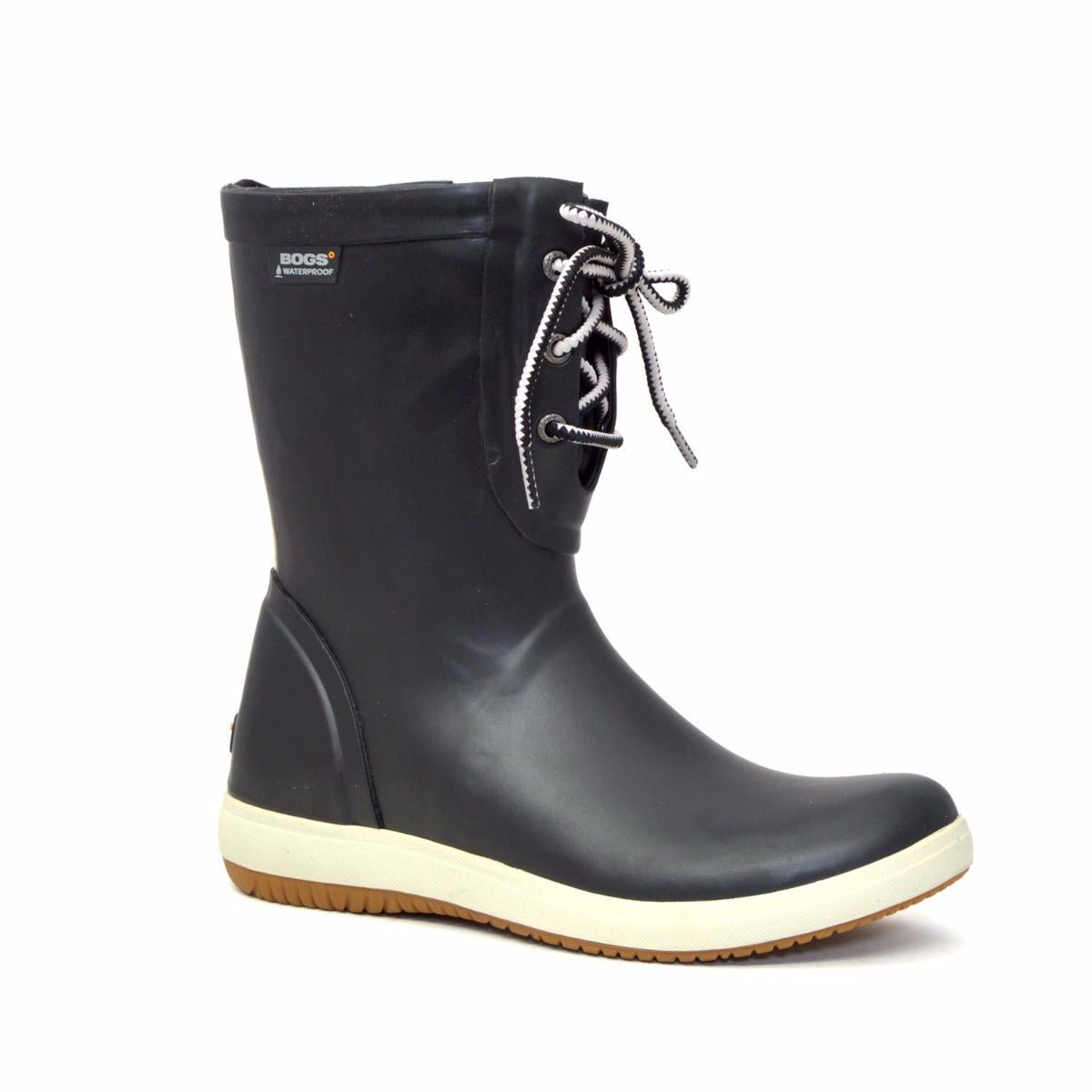 Quinn Lace Up Black Gumboots 5 | Wellies Online