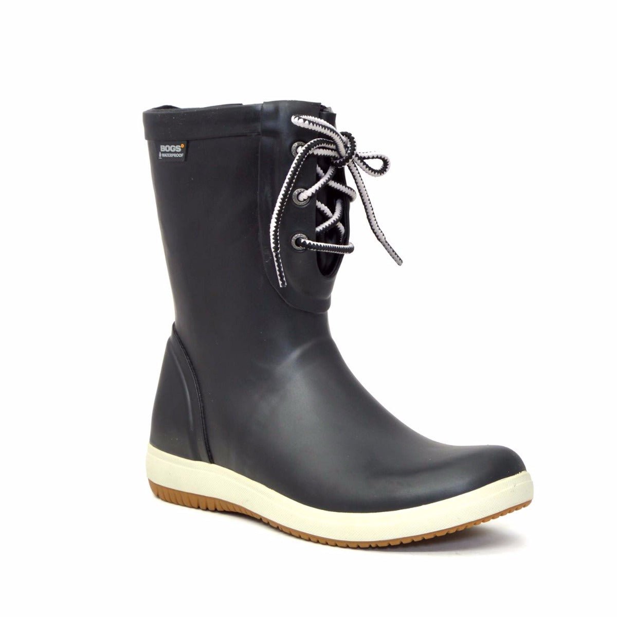 Quinn Lace Up Black Gumboots 6 | Wellies Online