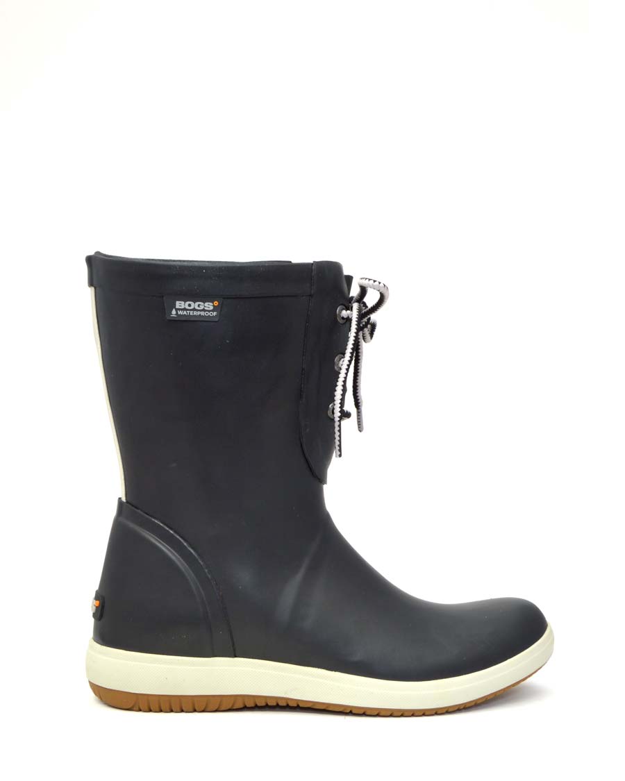 Quinn Lace Up Black Gumboots 1 | Wellies Online