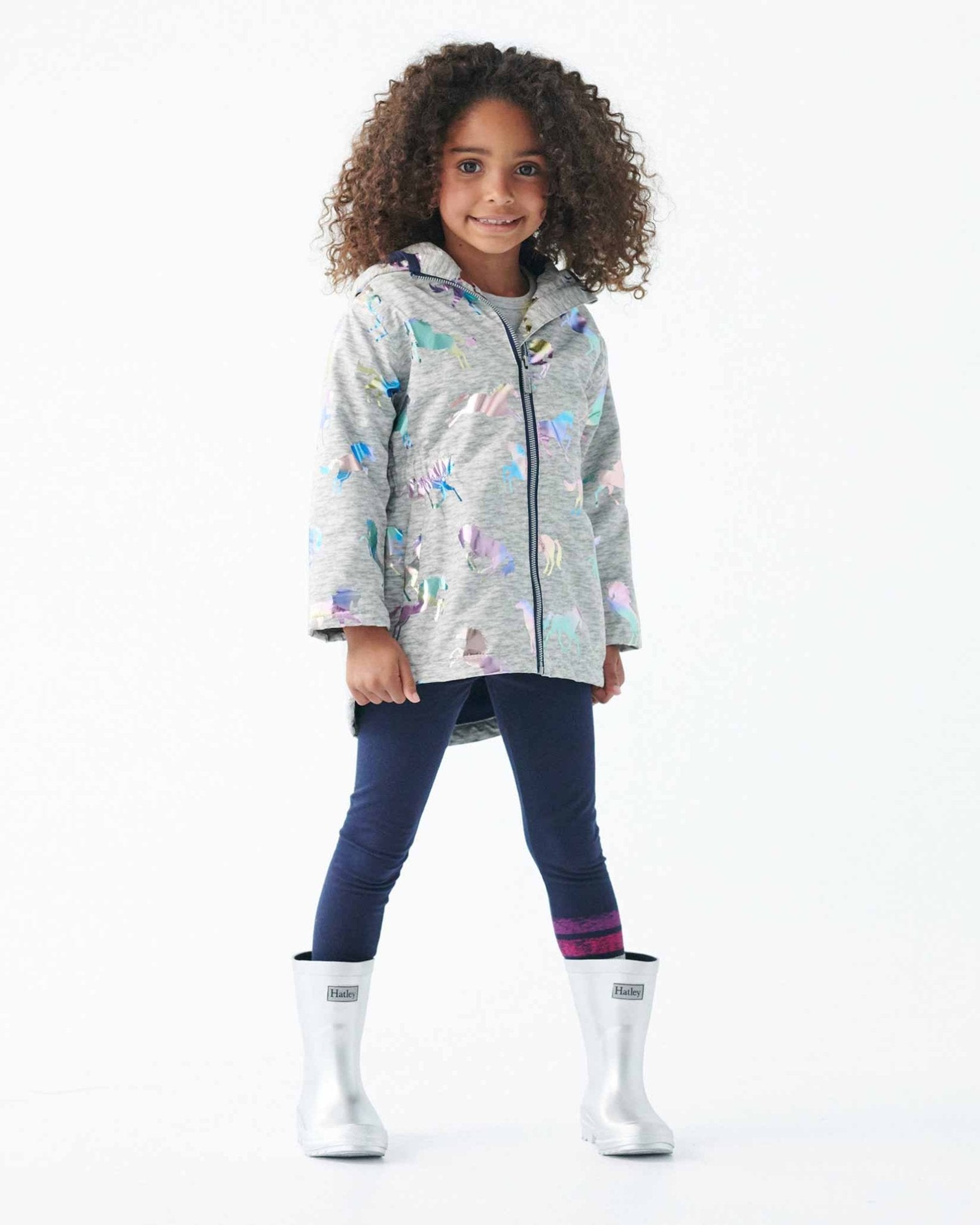 Rainbow Horses Microfleece Lined Jacket 2 | Wellies Online