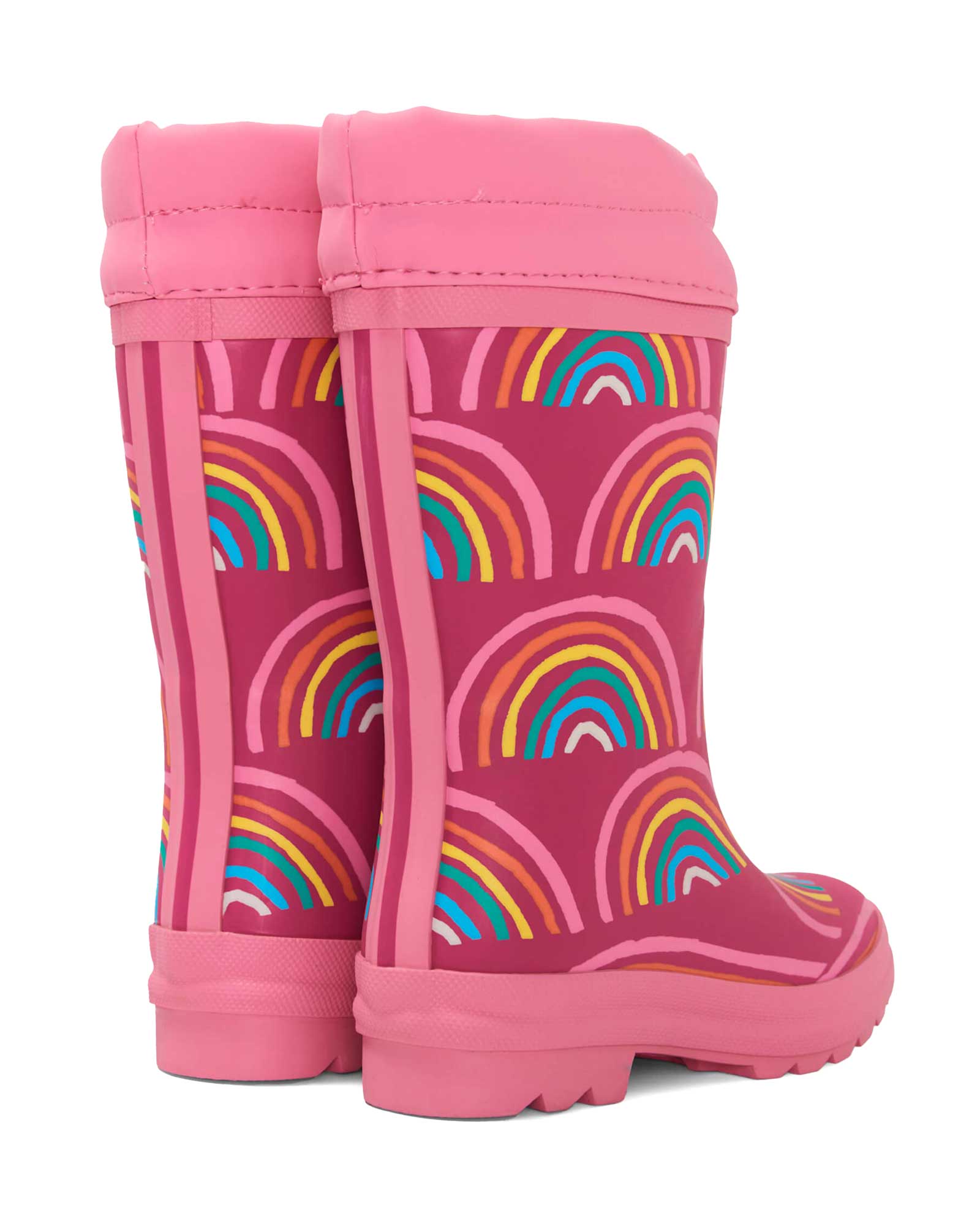 Rainy Rainbows Sherpa Lined Rain Boots