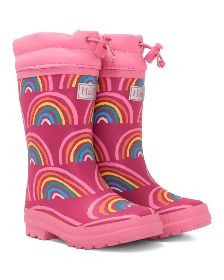 Rainy Rainbows Sherpa Lined Rain Boots 2 | Wellies Online