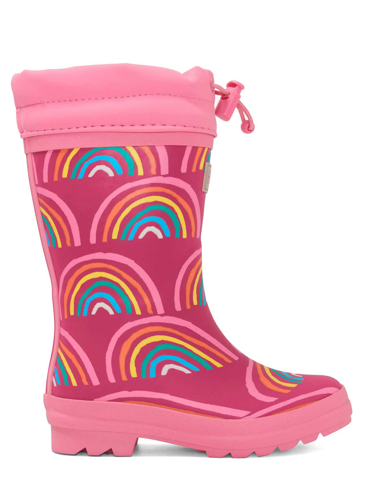 Rainy Rainbows Sherpa Lined Rain Boots 1 | Wellies Online