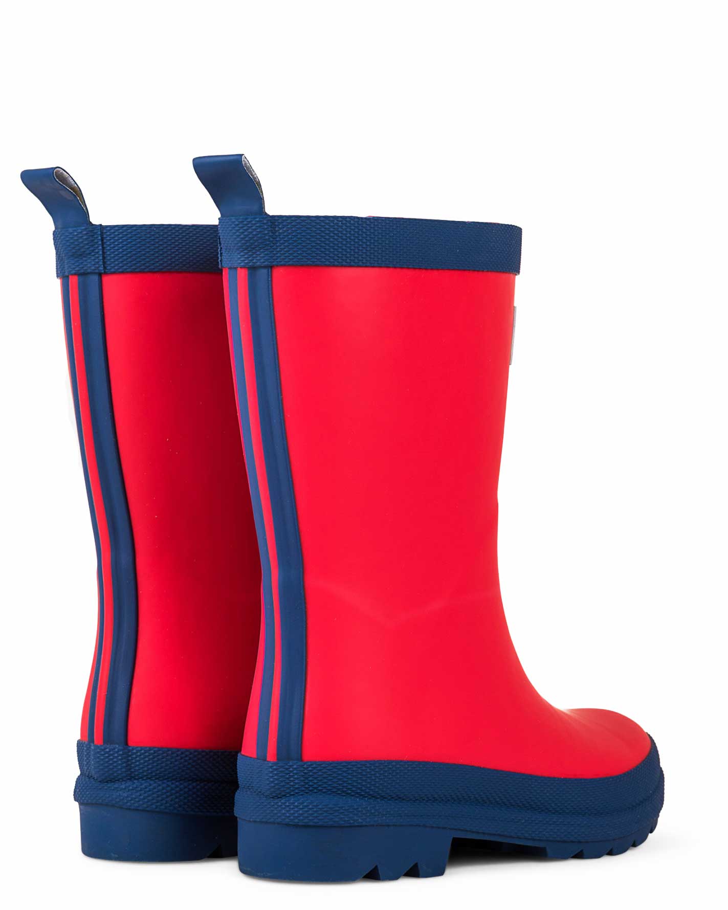 Red & Navy Matte Gumboots