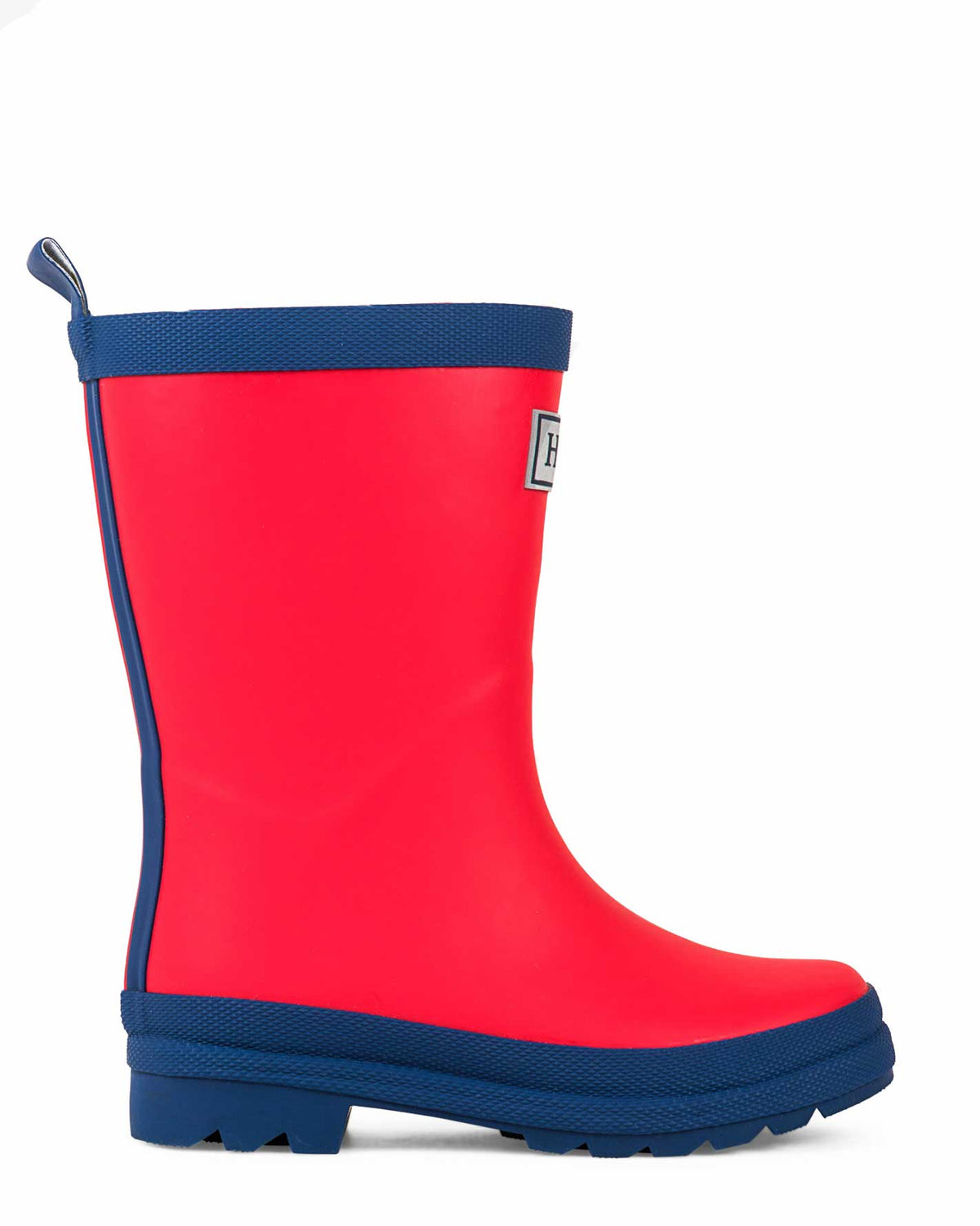 Red &amp; Navy Matte Gumboots