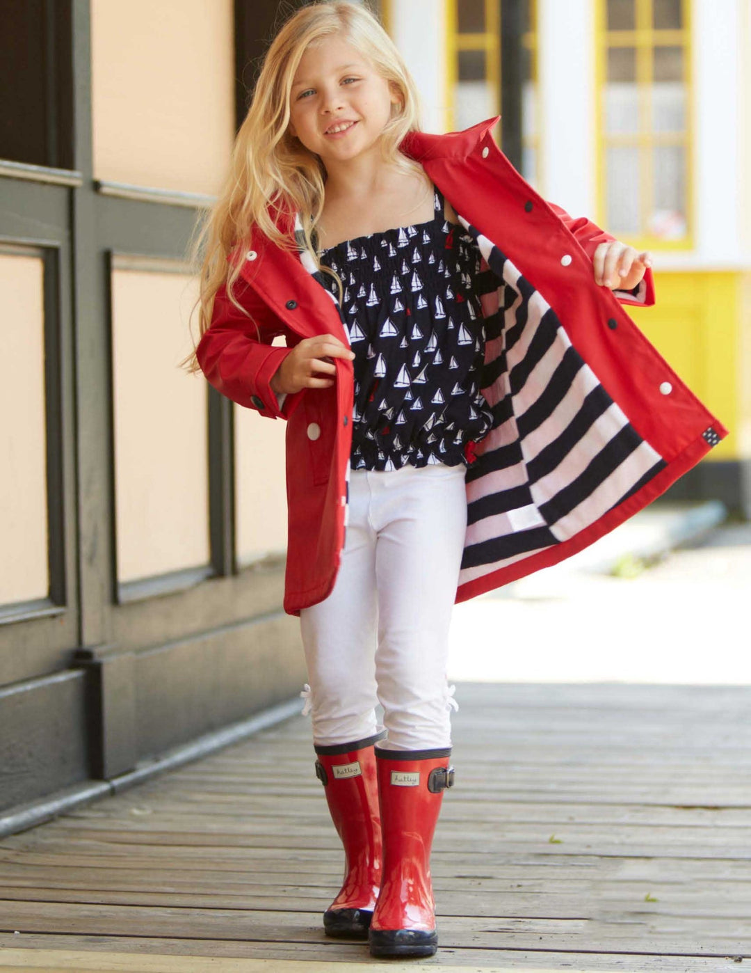Red &amp; Navy Splash Jacket 2 | Wellies Online
