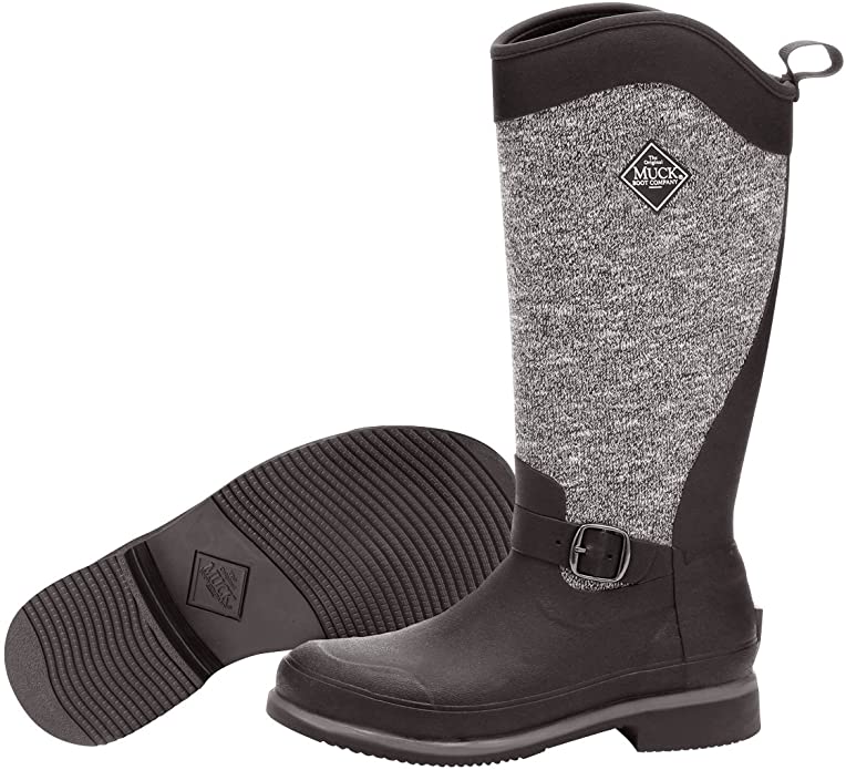 Reign Supreme Black & Grey Gumboots