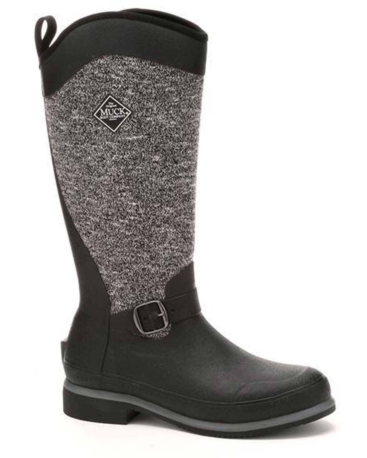 Reign Supreme Black &amp; Grey Gumboots