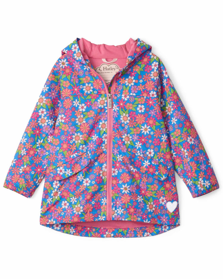Retro Floral Microfiber Rain Jacket 1 | Wellies Online