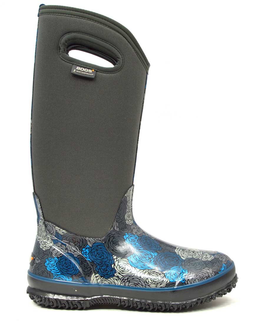 Classic Rosey Tall Dark Grey Gumboots