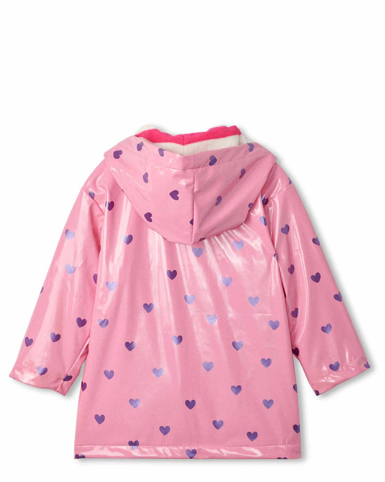 Scattered Hearts Glitter Raincoat 2 | Wellies Online