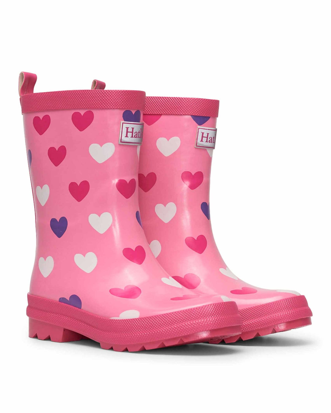 Scattered Hearts Shiny Gumboots 2 | Wellies Online