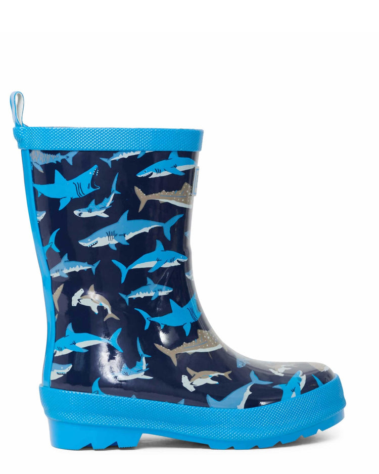 Shark School Shiny Gumboots 1 | Wellies Online