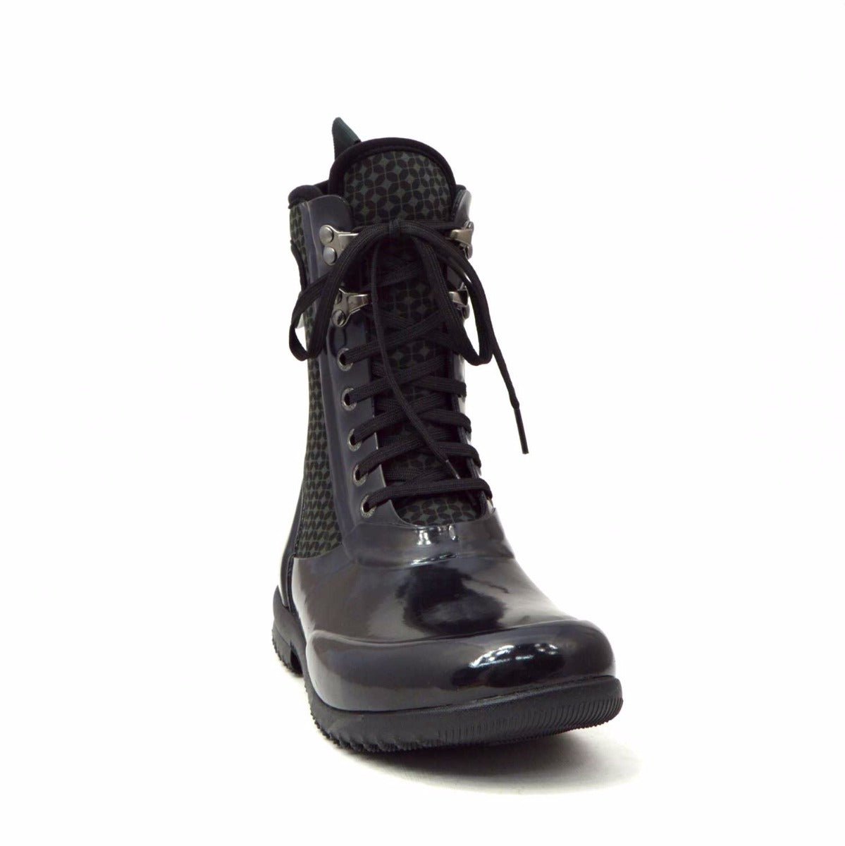 Sidney Cravat Black Lace Up Gumboots 7 | Wellies Online