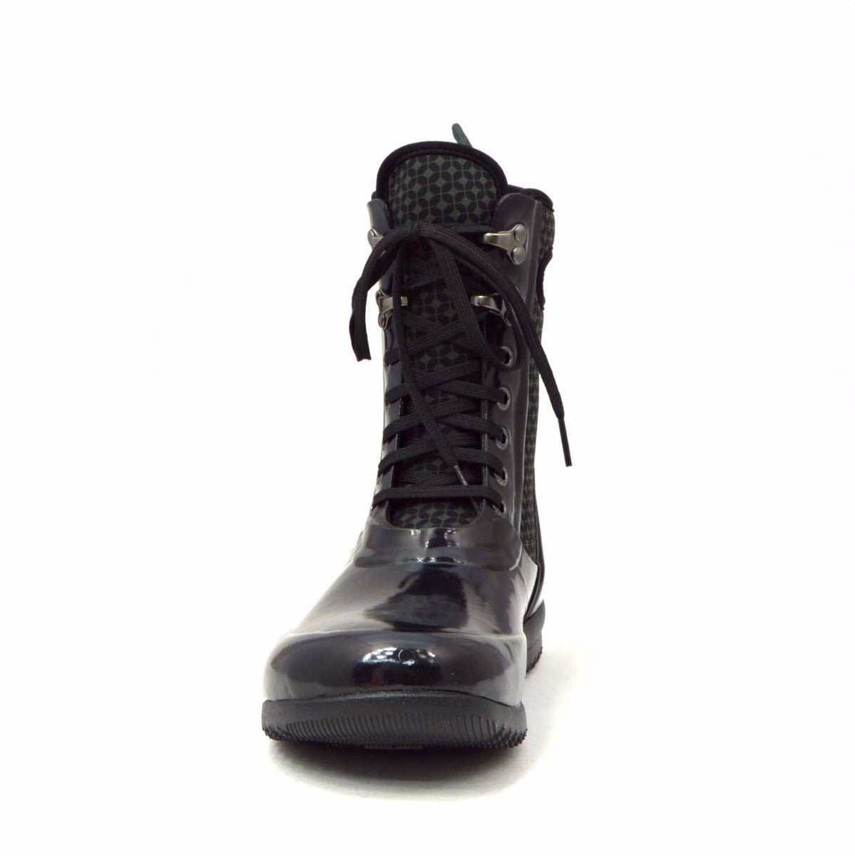 Sidney Cravat Black Lace Up Gumboots 9 | Wellies Online