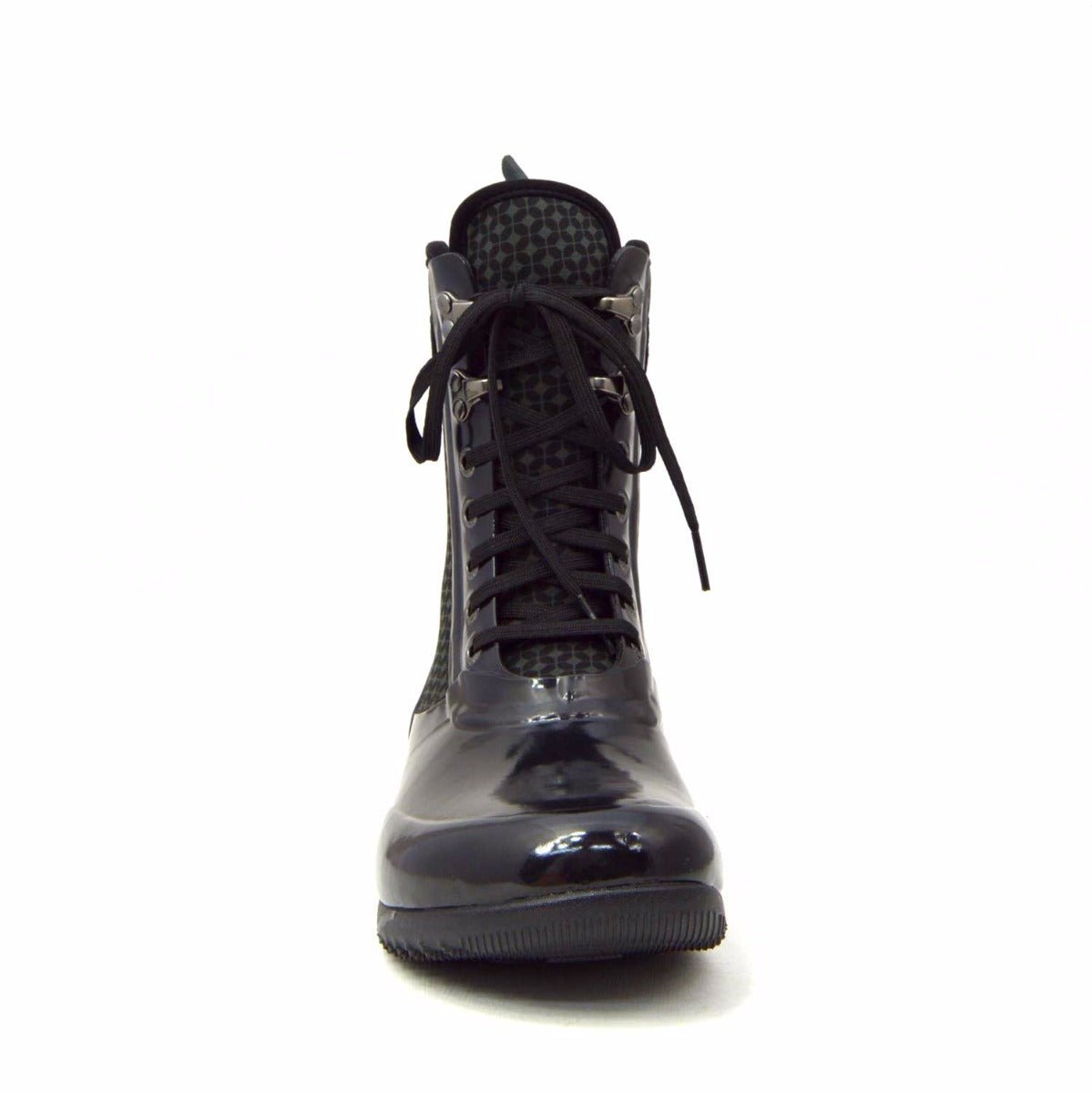 Sidney Cravat Black Lace Up Gumboots 8 | Wellies Online