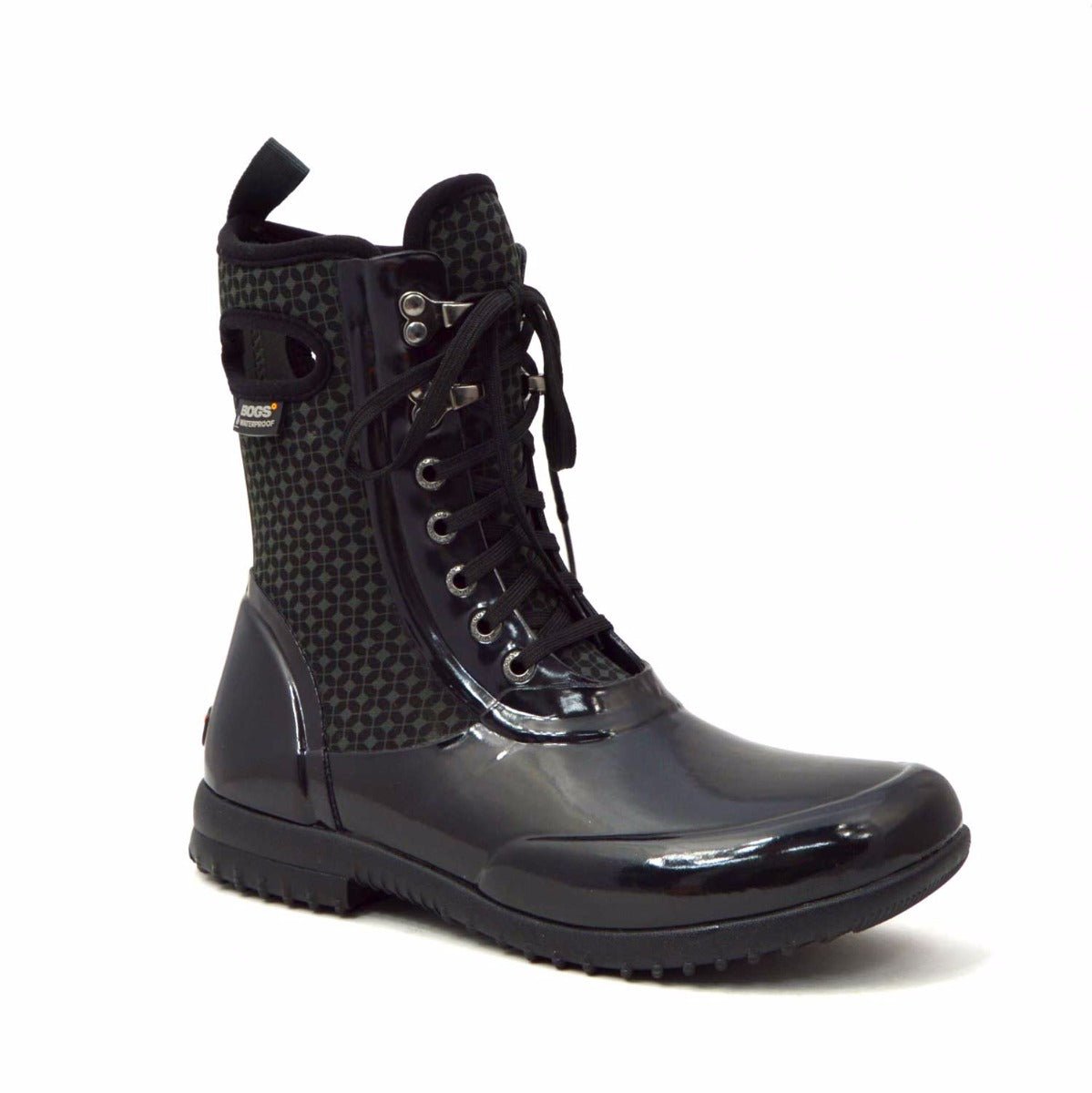Sidney Cravat Black Lace Up Gumboots 4 | Wellies Online
