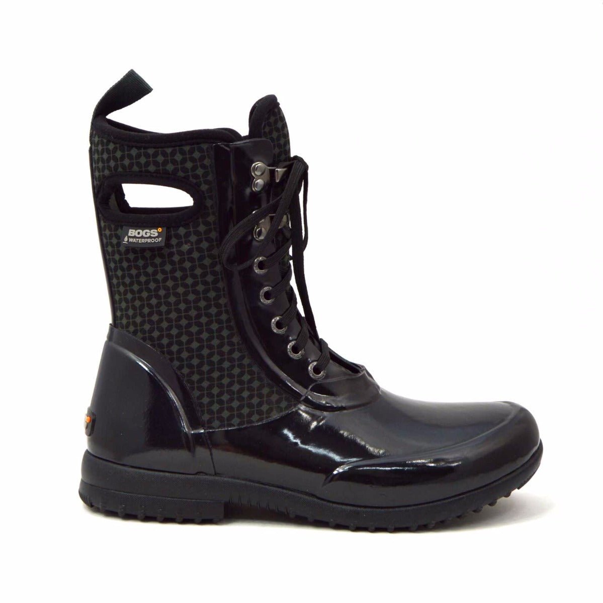 Sidney Cravat Black Lace Up Gumboots 2 | Wellies Online