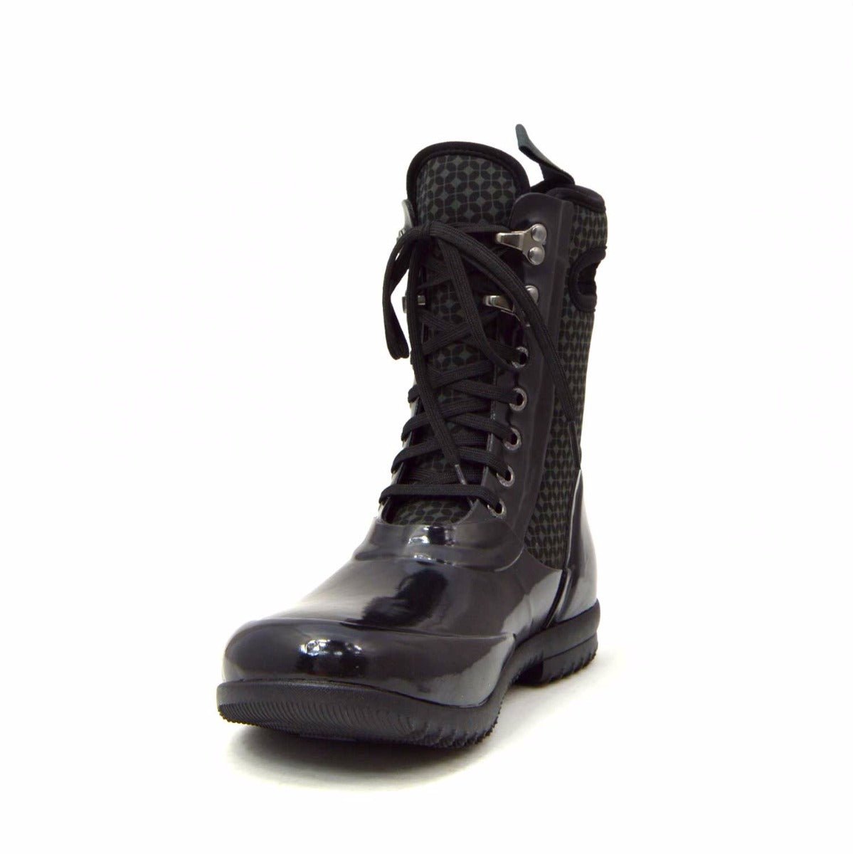 Sidney Cravat Black Lace Up Gumboots 10 | Wellies Online